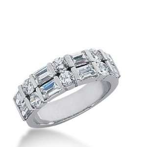 18k Gold Diamond Anniversary Wedding Ring 6 Round Brilliant, 8 