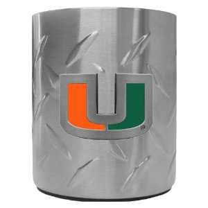  Miami Hurricanes NCAA Diamond Plate Beverage Can Holder 