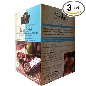   , 15 Biodegradable pyramid tea bags, Guiera du Senegal (pack of 3