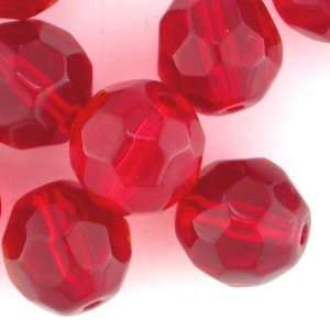  20 RUBY RED ROCKn CRYSTAL 32 FACE 6MM ROUND BEADS RnR 