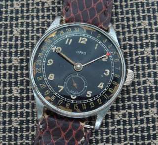   WWII Era Oversized Antique Black Dialed Date watch restoration/Repair