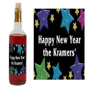  Stars Personalized Wine Bottle Labels   Qty 12: Health 