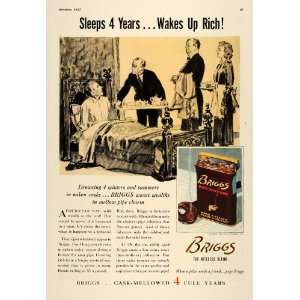  1937 Ad P Lorillard Briggs Pipe Smoke Tobacco Cask Aged 