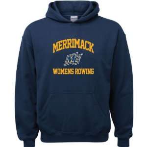  Merrimack Warriors Navy Youth Womens Rowing Arch Hooded 