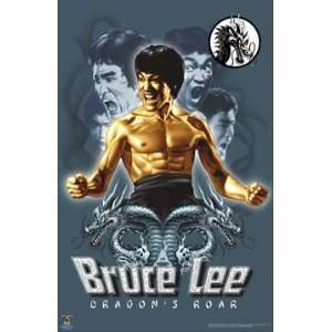  BRUCE LEE DRAGONS ROAR POSTER 24 X 36 #1067: Home 