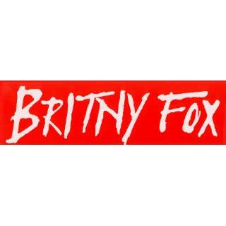 Britny Fox   Red & White Logo   AUTHENTIC RETRO 80S   Sticker / Decal