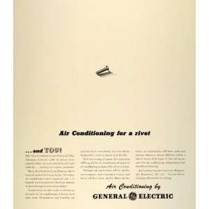 1942 Ad General Electric Rivet Air Conditioning Home 