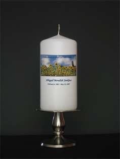 Personalized Custom Memorial and Remembrance Candles from Goody 