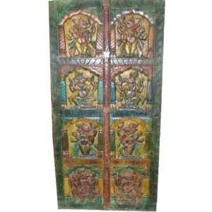 Wood Wall  on Hand Carved Door Wood Wall Panel India Decor 72x36  Home   Kitchen