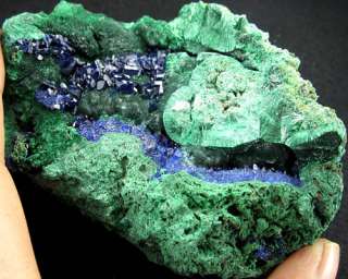 377g AAA LARGE gorgeous Azurite/Malachite crystals China minerals 