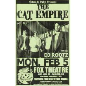  Cat Empire Boulder Original Concert Poster Fox