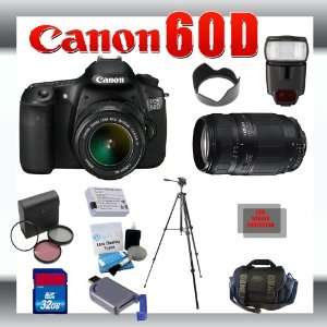 Canon EOS 60D 18 MP Digital SLR Camera with Canon 18 55mm and Tamron 