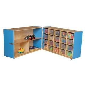  Half and Half Storage Unit with 20 Clear Trays Color 