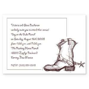  Boot with Border Card Invitations