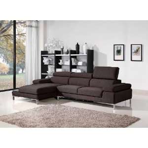Vig Furniture 1103   Fabric Brown Sectional Sofa:  Home 