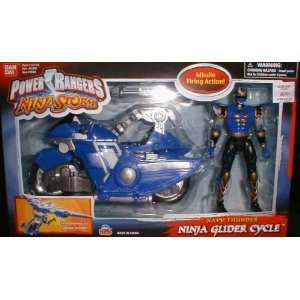  Power Rangers Ninja Storm Navy Thunder Glider Cycle: Toys 