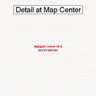 USGS Topographic Quadrangle Map   Highgate Center OE N, Vermont 