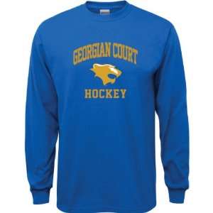   Court Lions Royal Blue Youth Hockey Arch Long Sleeve T Shirt: Sports