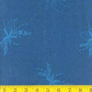  56 Wide Embroidered Linen Blend Blue Orchid Fabric By 