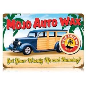  Mojo Woody Automotive Vintage Metal Sign   Garage Art 