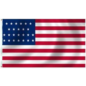  Historical U.S. Flag 3X5 Foot 25 Star Nylon Patio, Lawn 