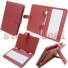 Red USB Keyboard & Leather Cover Case Bag for 7 Tablet