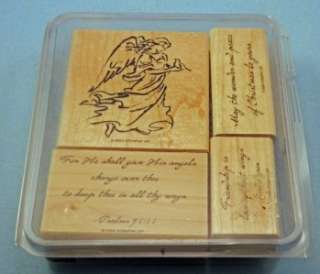 Stampin Up Rubber Stamps On Angel Wings 4 Stamp Set  