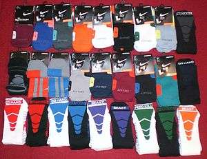 Nike Elite Basketball Football Lacrosse Crew Socks Large (8 12) volt 