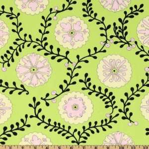   Flower Snow Falling Green Fabric By The Yard Arts, Crafts & Sewing