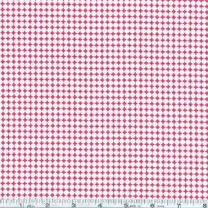   Urban Farm Dot Grid Pink/Red Fabric By The Yard Arts, Crafts & Sewing