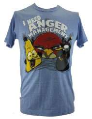 Angry Birds (Hit Mobile App) Mens T Shirt   I Need Anger Management 