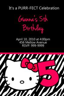 Personalized HELLO KITTY Birthday Invitations  U Print! 24 HR Service