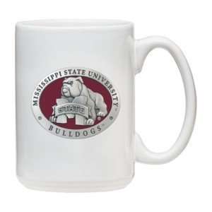 Mississippi State Bulldogs Mascot Logo White Coffee Mug:  
