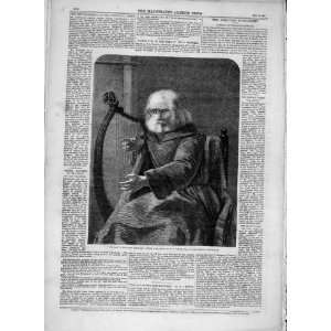  1859 Last Minstrel Frith Harp Man Flatou Print Fine Art 