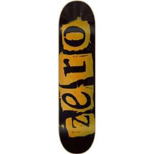   Skateboard Deck   7.75 Black/Org Veneer 