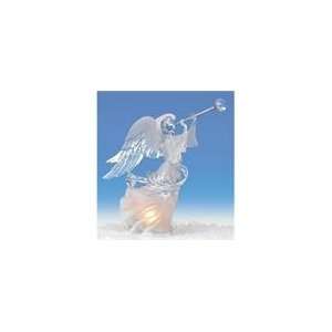  12 Icy Crystal Lighted Frosted Christmas Angel Figure with 