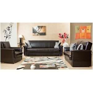  Queens Brown Leather Loveseat by Meyan Furniture