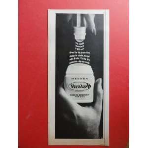 Mennen Brake deodorant, 1949 print ad (jar)Orinigal Magazine Print Art 