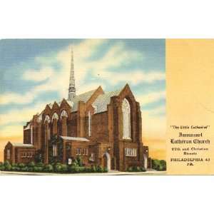  1950s Vintage Postcard Immanuel Lutheran Church, 57th and 