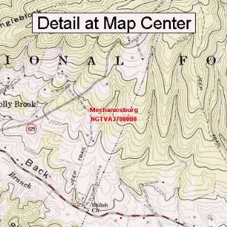  USGS Topographic Quadrangle Map   Mechanicsburg, Virginia 