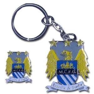  Manchester City Fc Club Crest Keyring: Sports & Outdoors