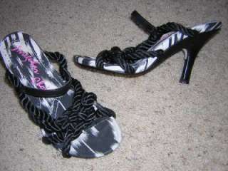 IRREGULAR CHOICE Rope Mule Heel Slide Shoes Womens 7  