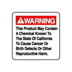   OR OTHER REPRODUCTIVE HARM 10 x 10 Plastic Sign