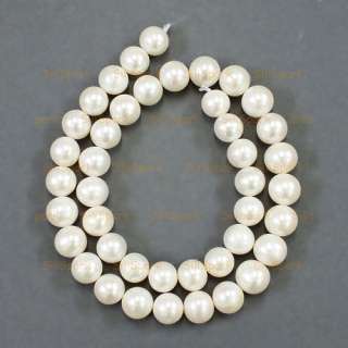 10 11mm Lustrous AAA White Freshwater Pearl Round Bead  