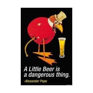 Little Beer is a dangerous Thing   Alexander Pope 28x42 Giclee on 