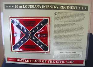 10th Louisiana Infantry Regiment Battle Flag Patch W&W  