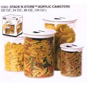  All new item 4 pc Stack and Store clear acrylic canister 