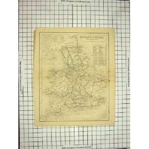   ARCHER ANTIQUE MAP c1790 c1900 ENGLAND WALES ISLE MAN