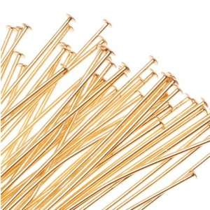  22K Gold Plated Head Pins   21 Gauge 3 Inches (25) Arts 