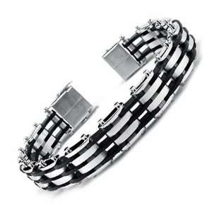  Stainless Steel Link Magnetic Bracelet 8.5 Jewelry